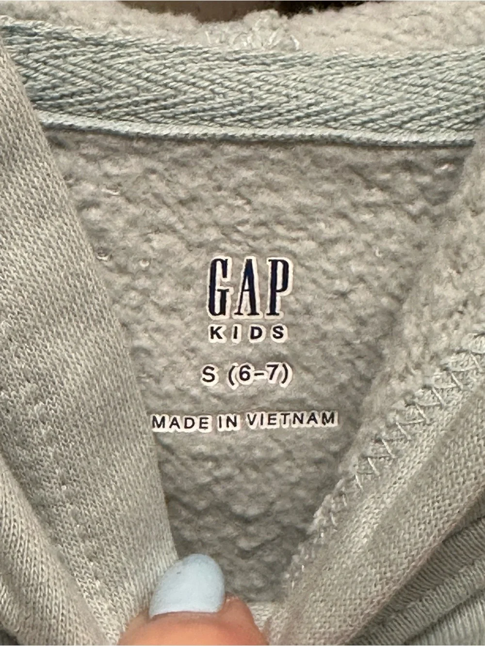 Girls GAP Light Sage Hoodie - Embroidered Logo